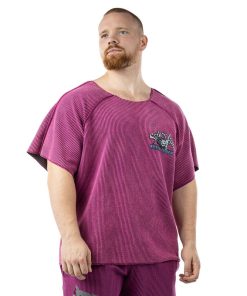 Alternative view of Maglia Rag Top Spikes Magenta Stonewashed Boston